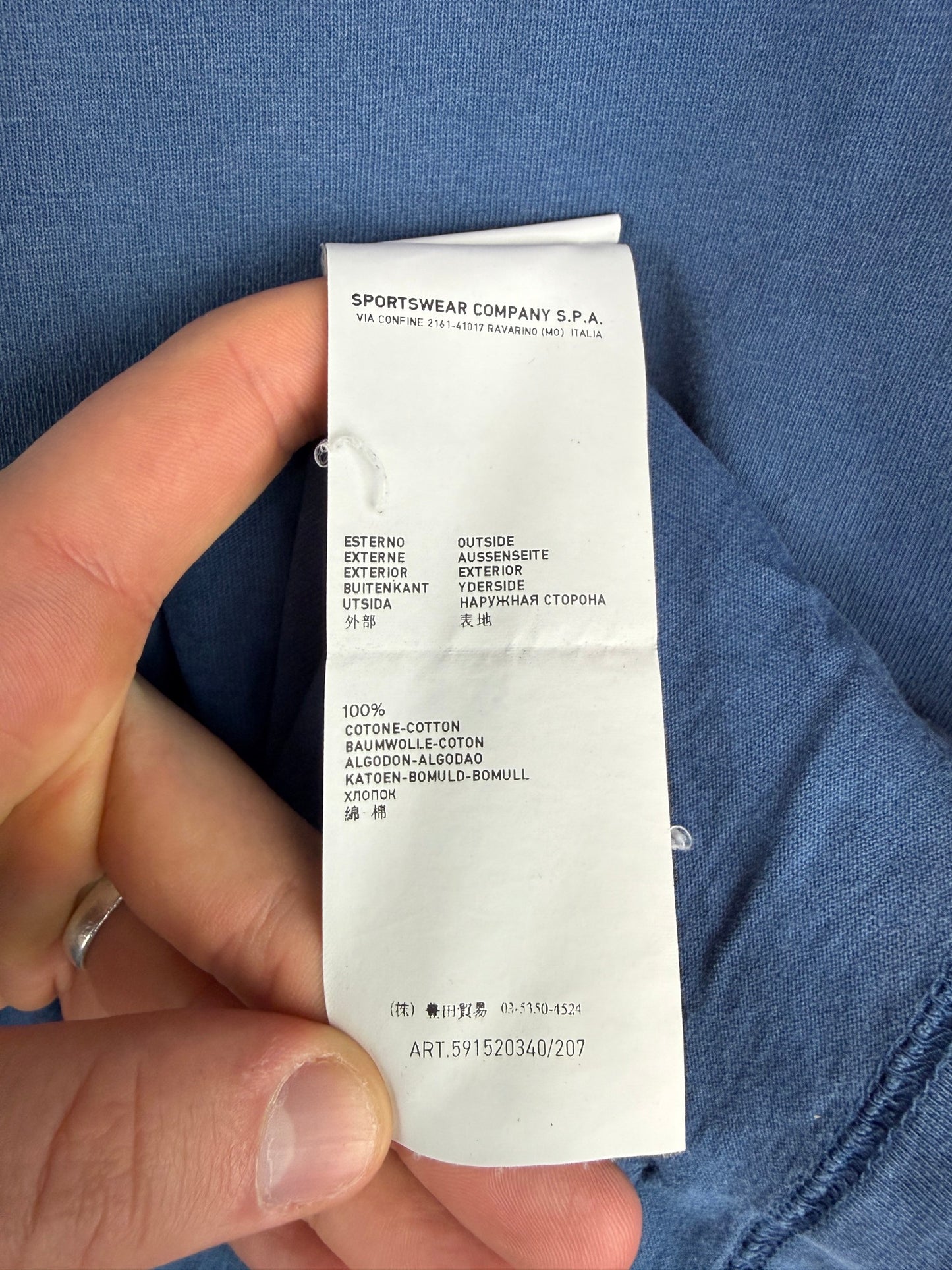Maglioncino blu con scollo a V Stone Island - Taglia XL
