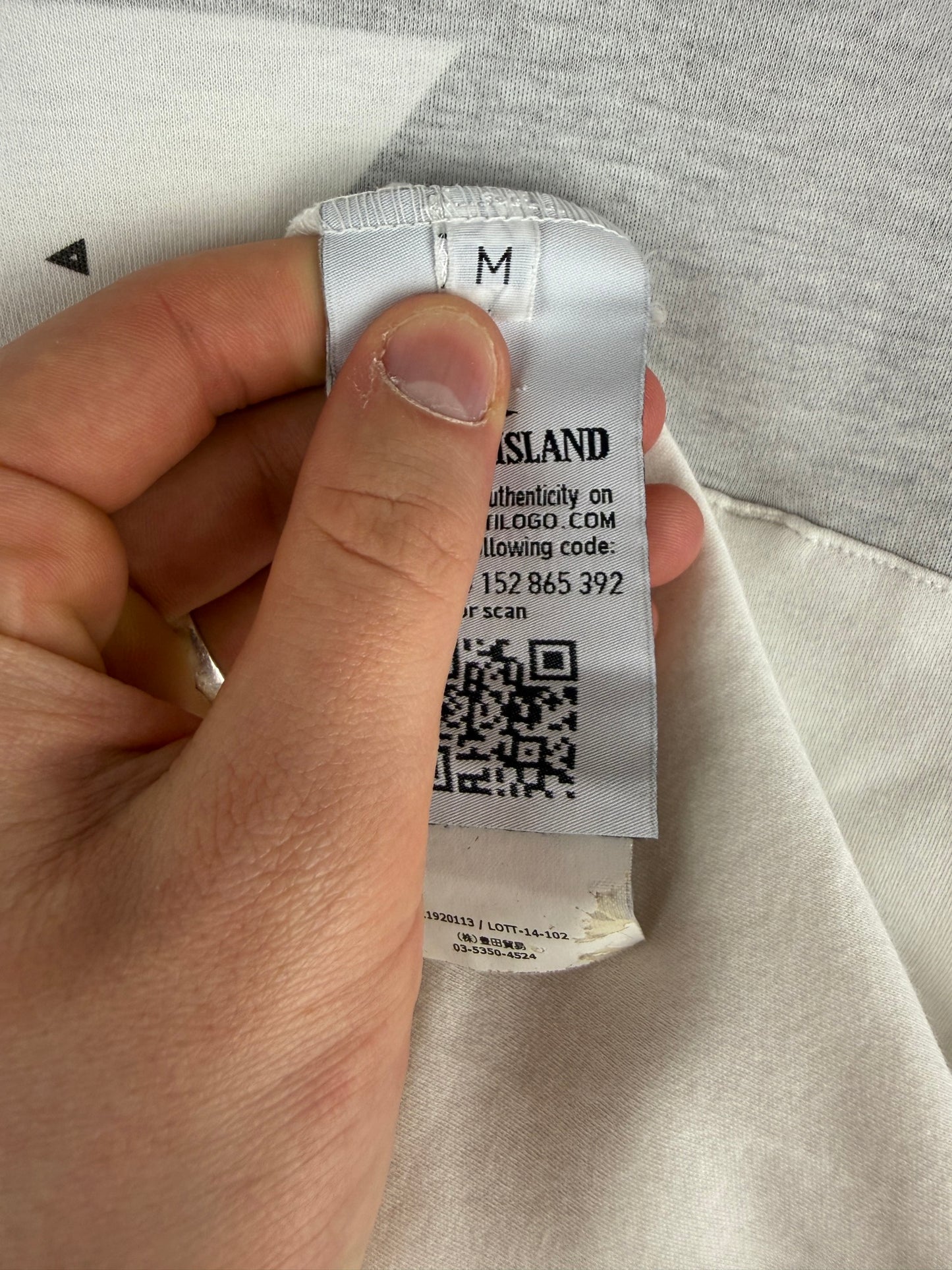 T-shirt bianca con stampa Shadow Project Stone Island - Taglia M