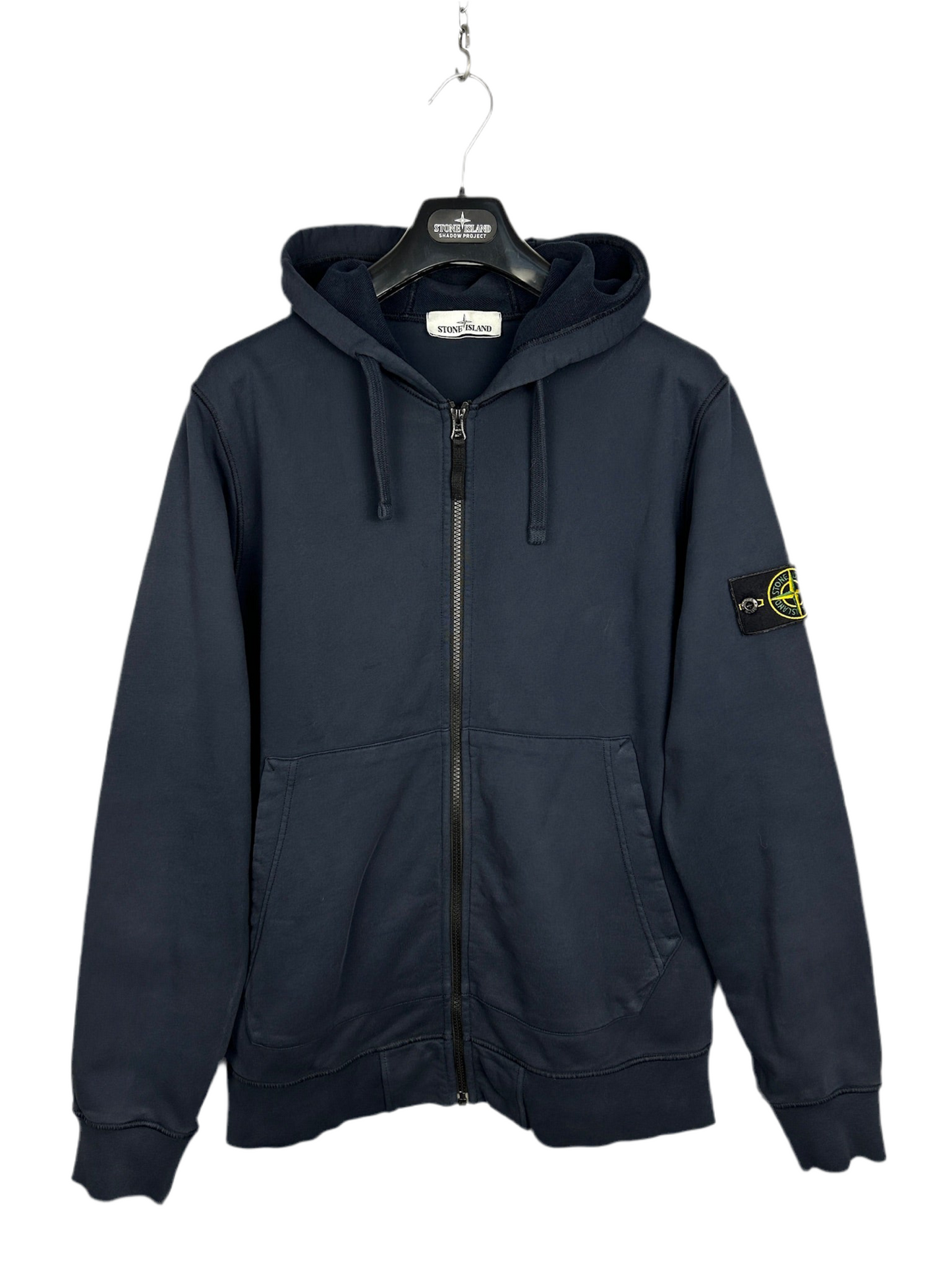 Felpa blu navy con zip e cappuccio Stone Island - Taglia XL