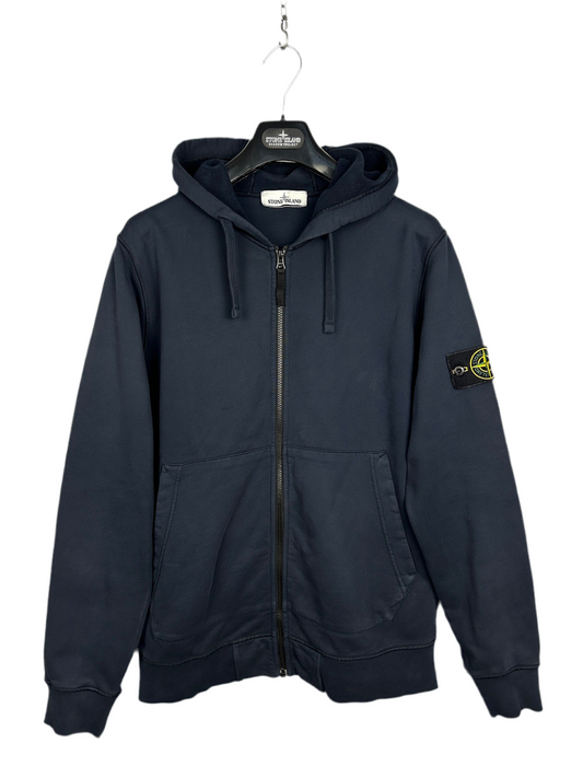 Felpa blu navy con zip e cappuccio Stone Island - Taglia XL