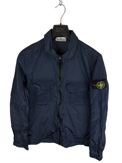 Overshirt ripstop blu in nylon metal con chiusura a zip Stone Island - Taglia M