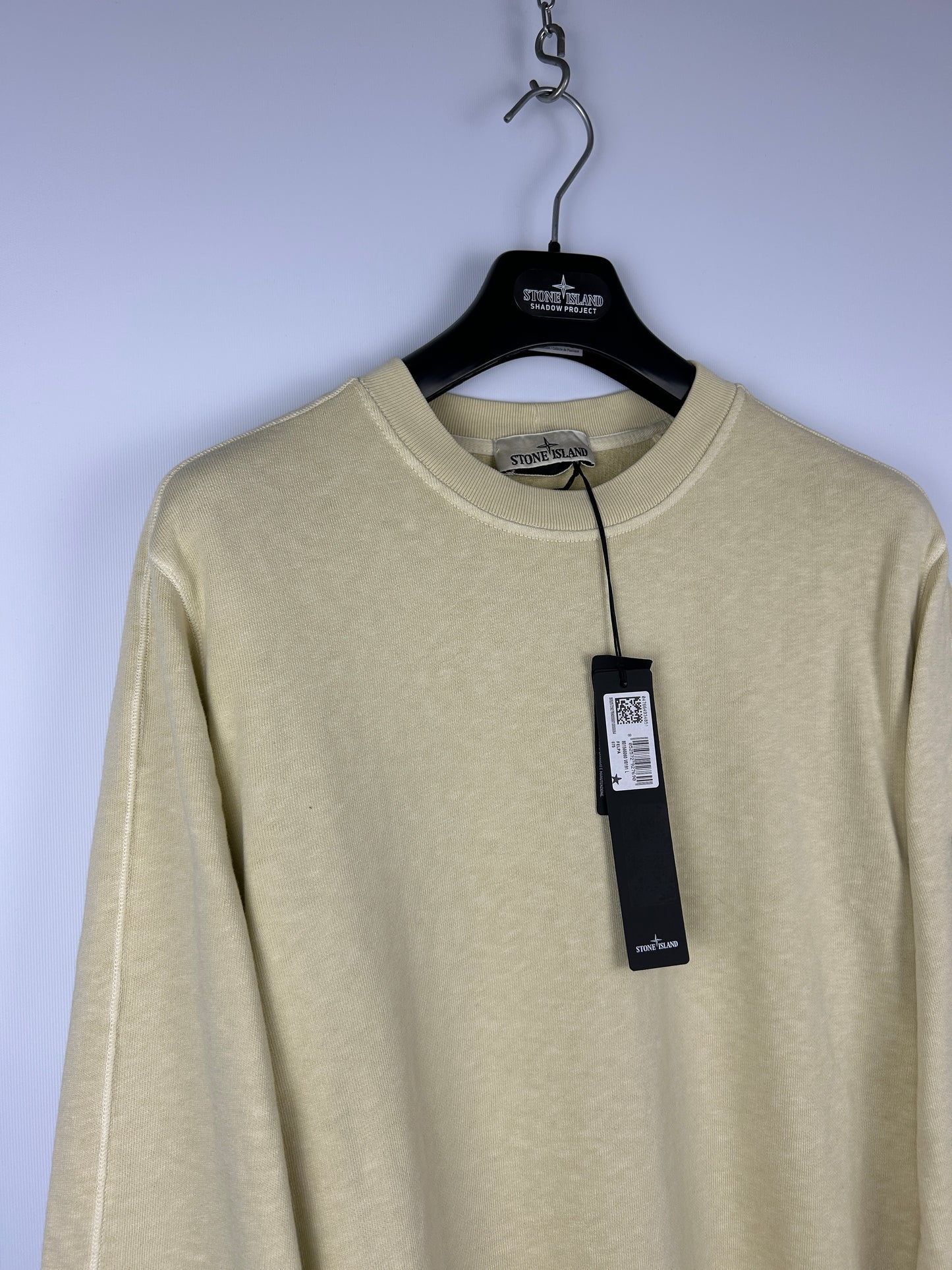 Felpa gialla Stone Island (nuova con cartellino) - Taglia L