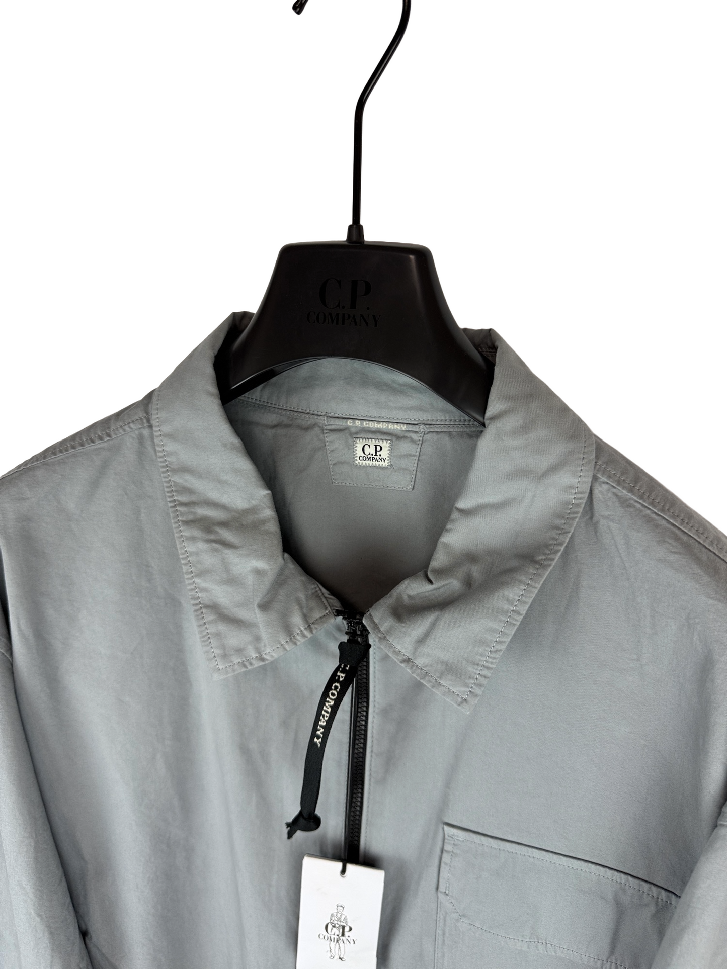 Overshirt grigia con chiusura a zip C.P. Company (nuova con cartellino) - Taglia 3XL