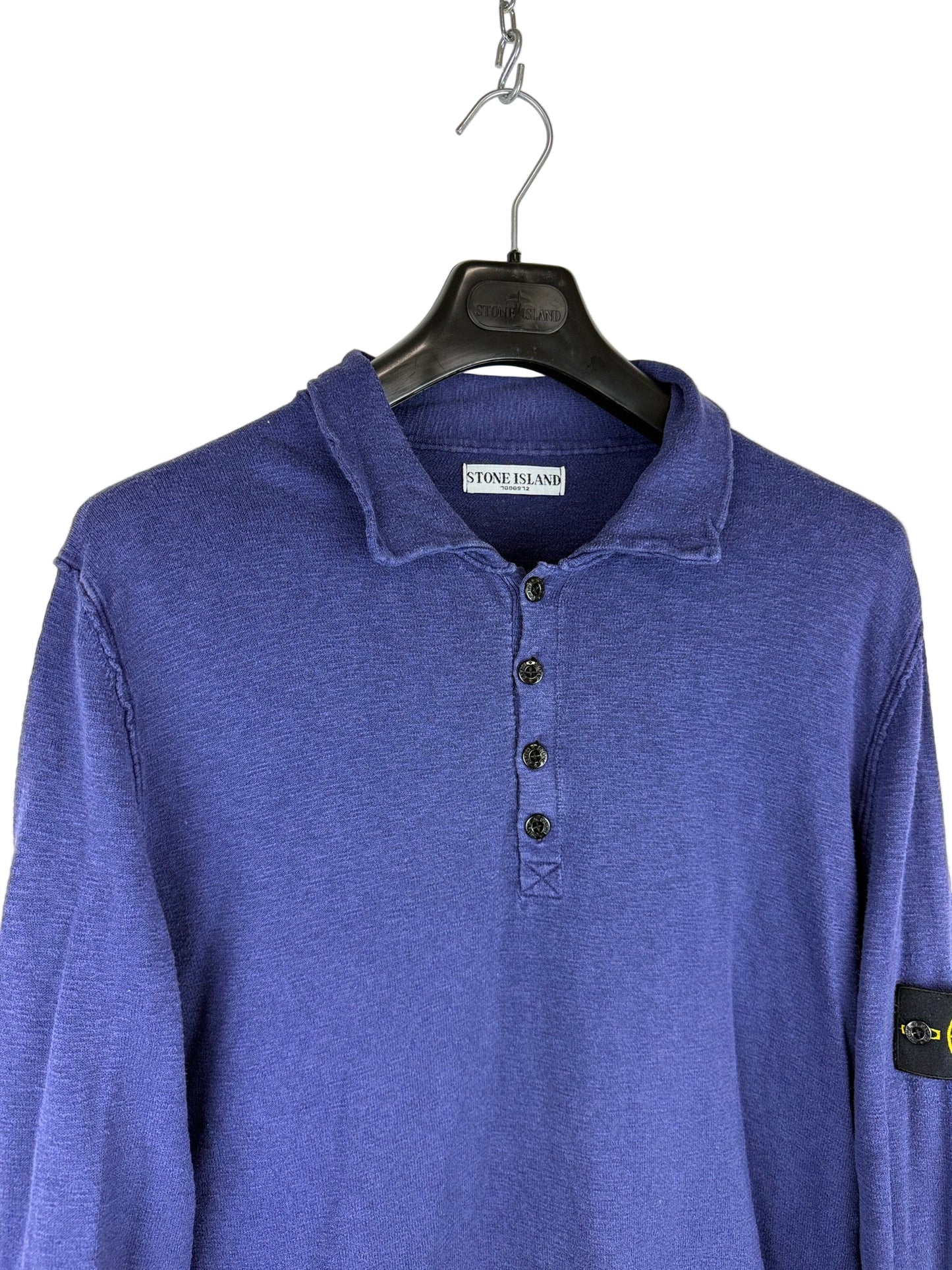 Maglione stile polo blu Stone Island - Taglia 3XL