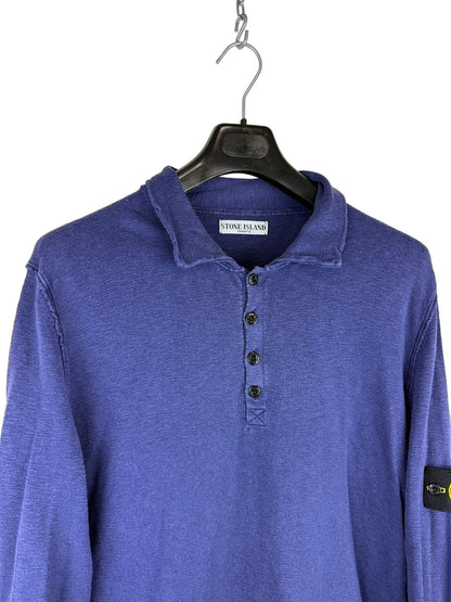 Maglione stile polo blu Stone Island - Taglia 3XL