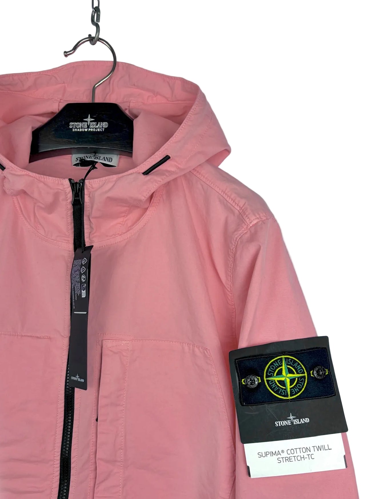 Giacca rosa Supima Cotton Twill Stretch-TC Stone Island (nuova con cartellino) - Taglia L