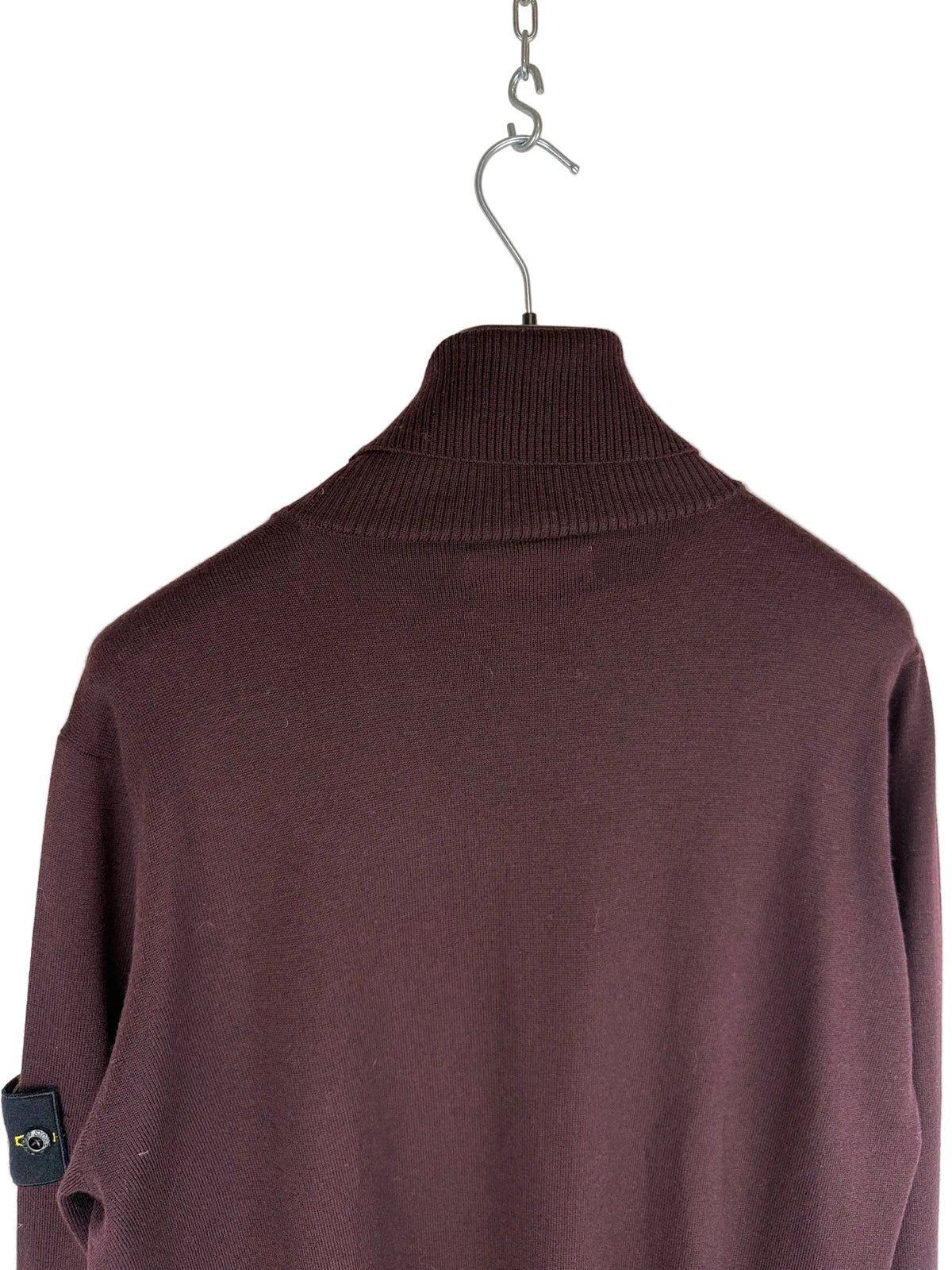 Bordeaux Stone Island Crewneck Sweater - Size L