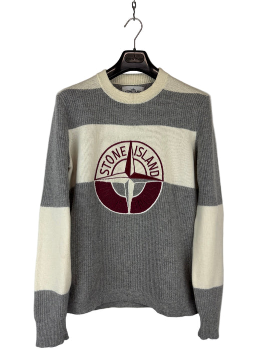 Maglione in lana con logo ricamato Stone Island - Taglia M