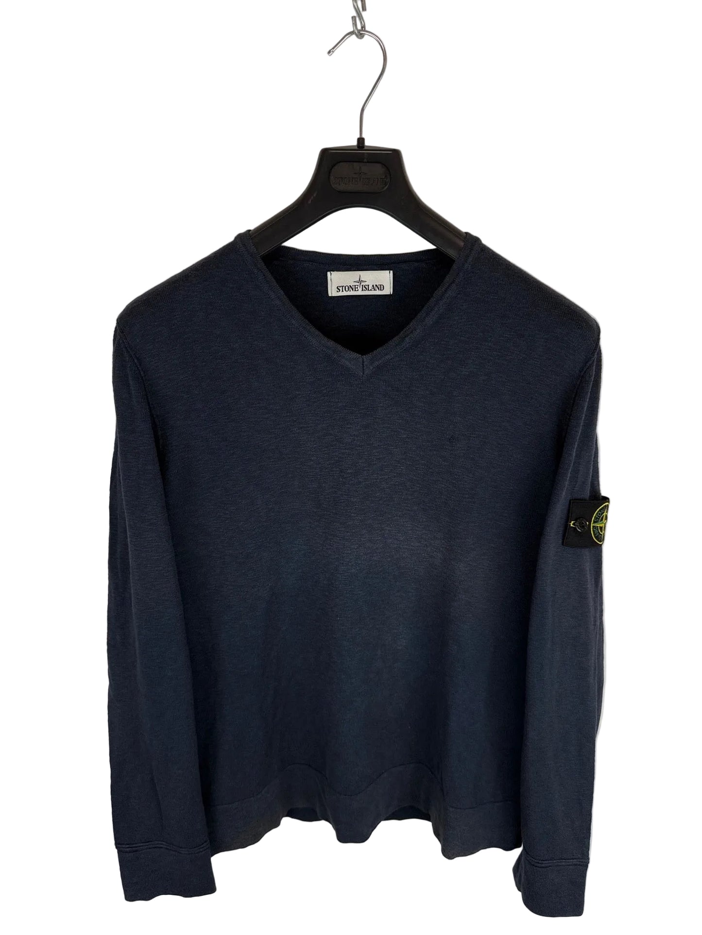 Maglione blu con scollo a V Stone Island - Taglia XL