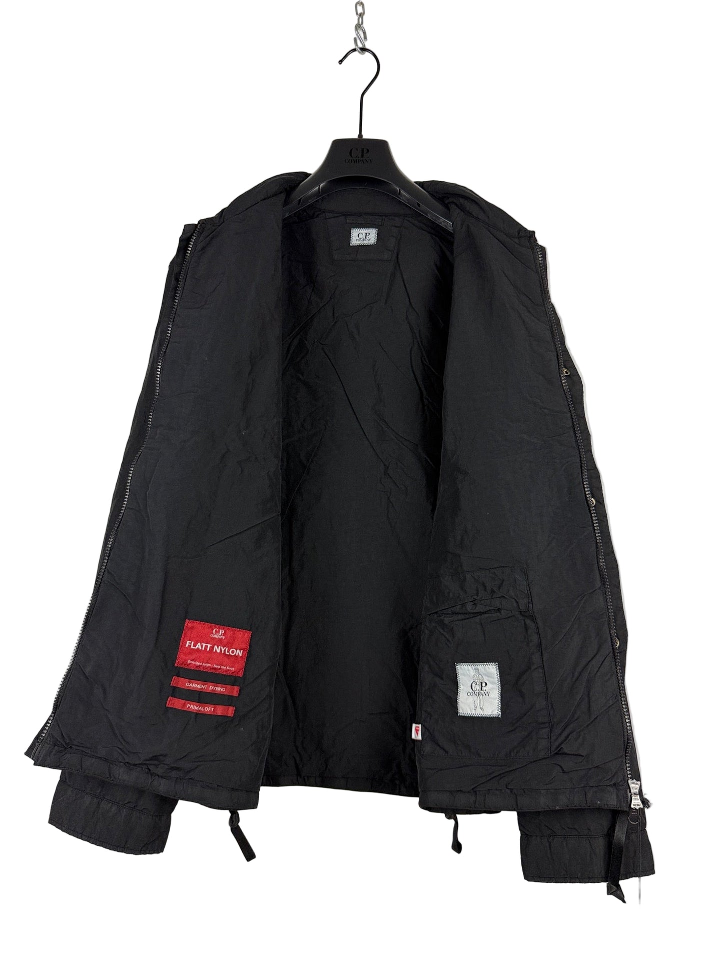 Giacca Flatt Nylon nera in Primaloft C.P. Company (nuova con cartellino) - Taglia L
