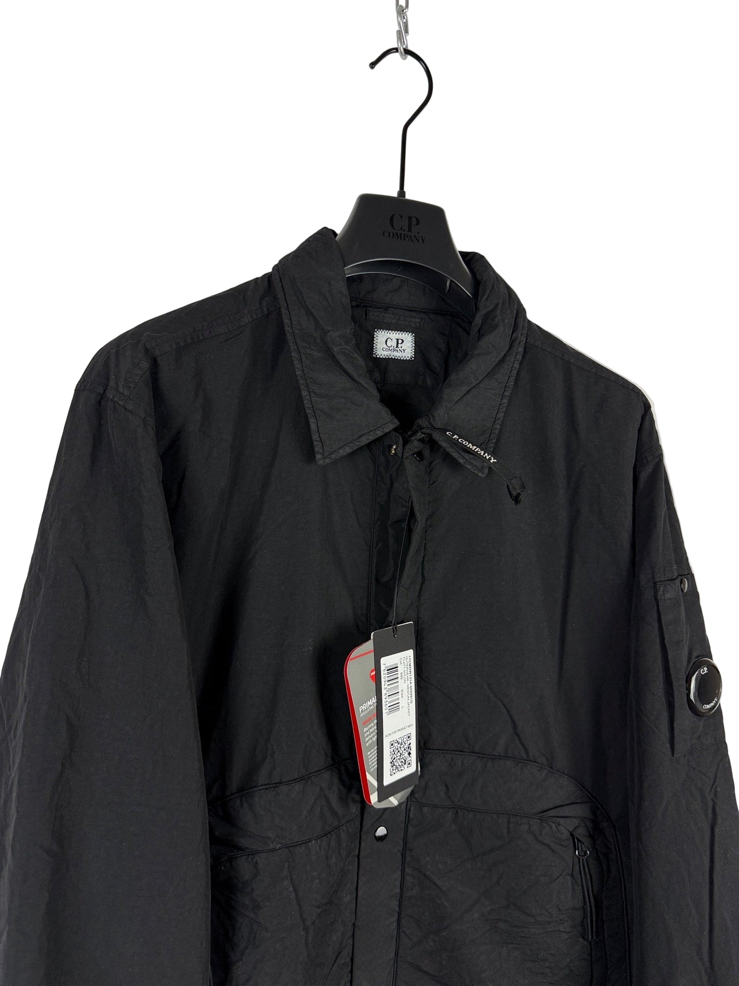 Giacca Flatt Nylon nera in Primaloft C.P. Company (nuova con cartellino) - Taglia L