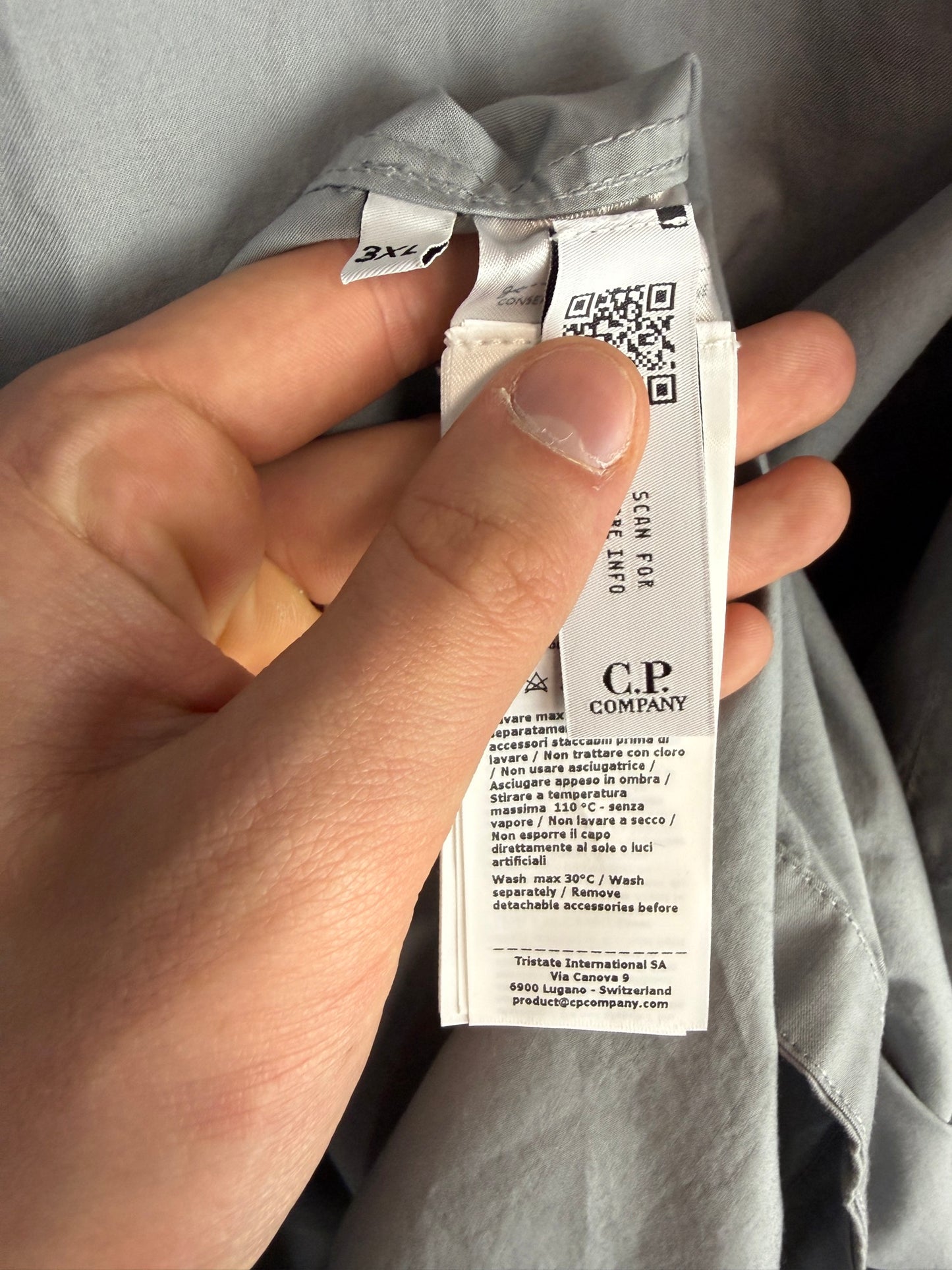 Overshirt grigia con chiusura a zip C.P. Company (nuova con cartellino) - Taglia 3XL