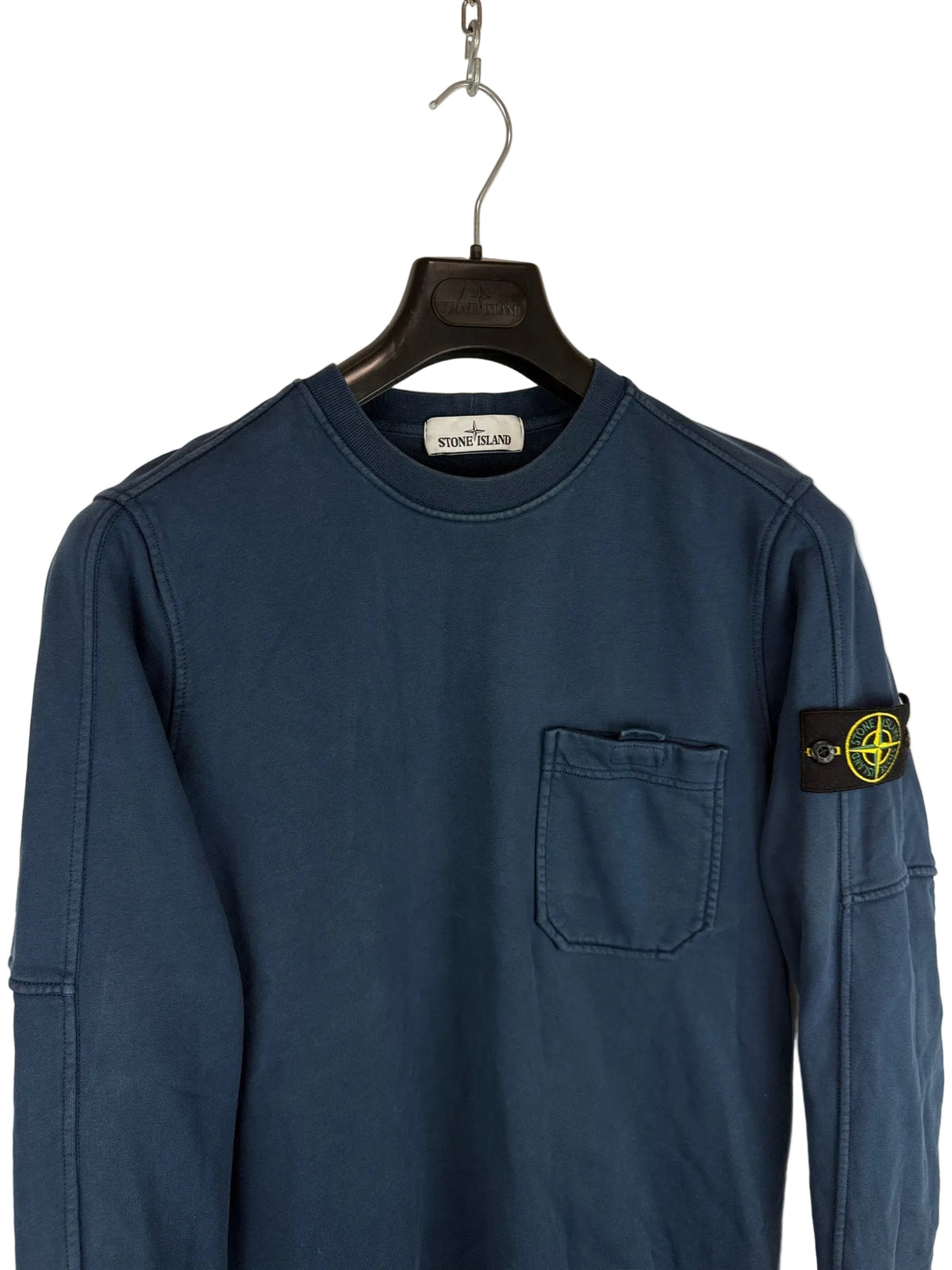 Felpa blu con taschino sul petto Stone Island - Taglia S