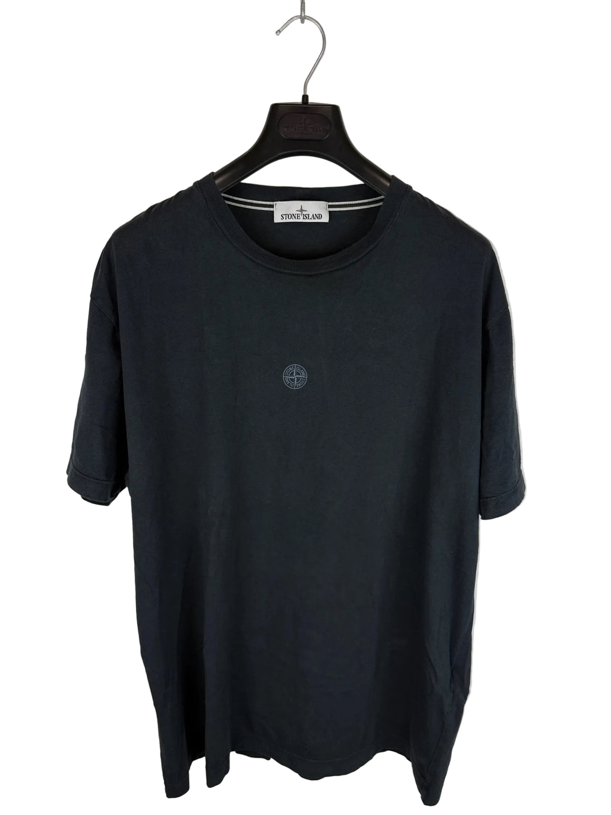 T-shirt nera con stampa Stone Island - Taglia XXL