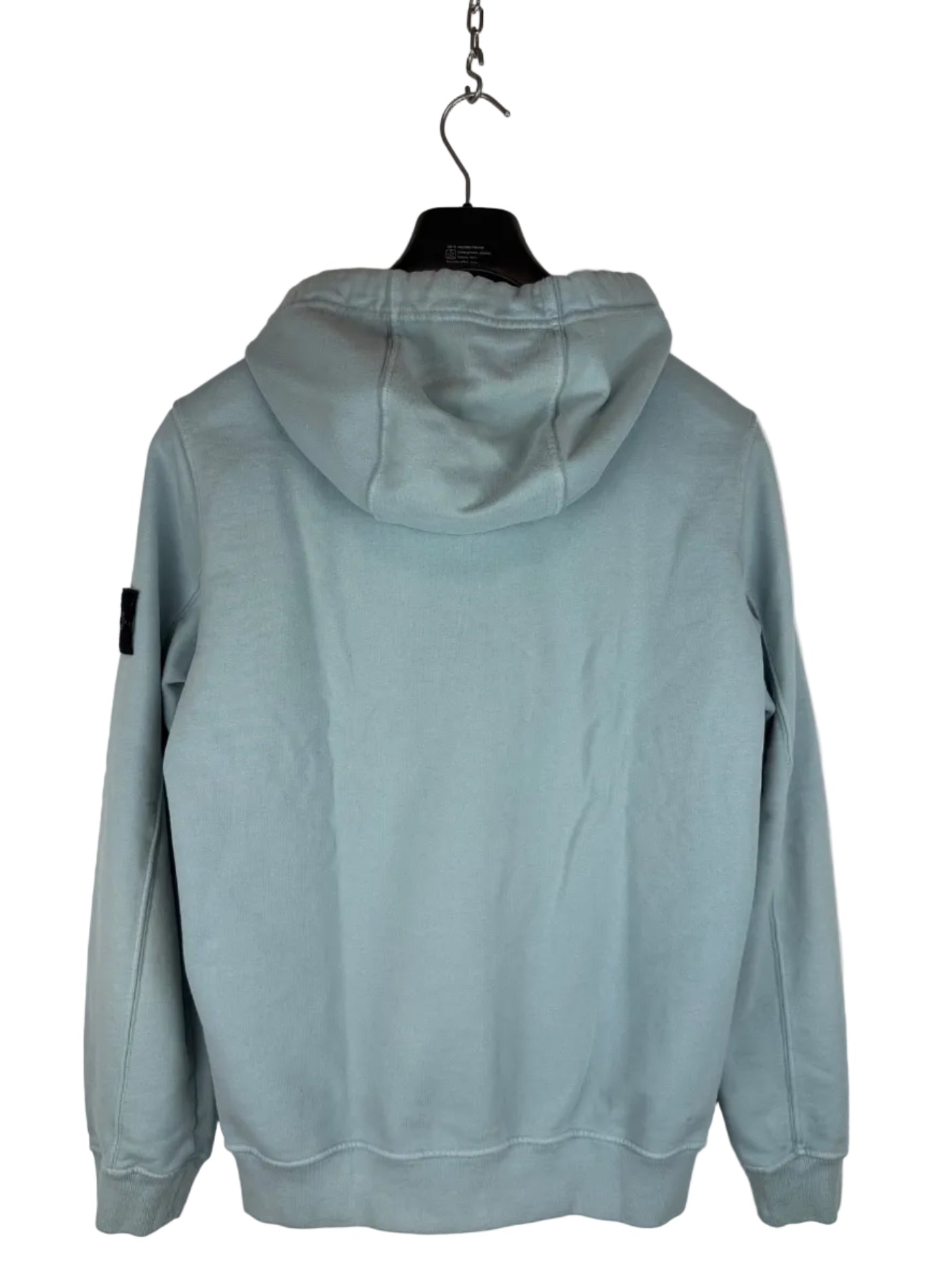 Felpa azzurra con zip e cappuccio Stone Island - Taglia M