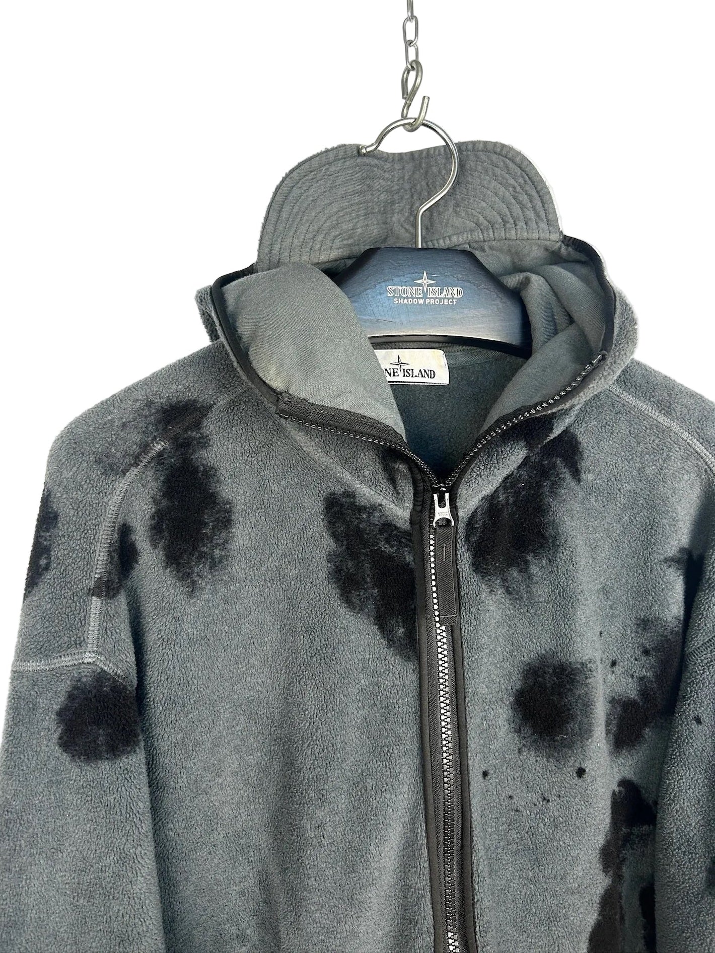 Felpa con zip e cappuccio Special Process Hand Painted Stone Island - Taglia M
