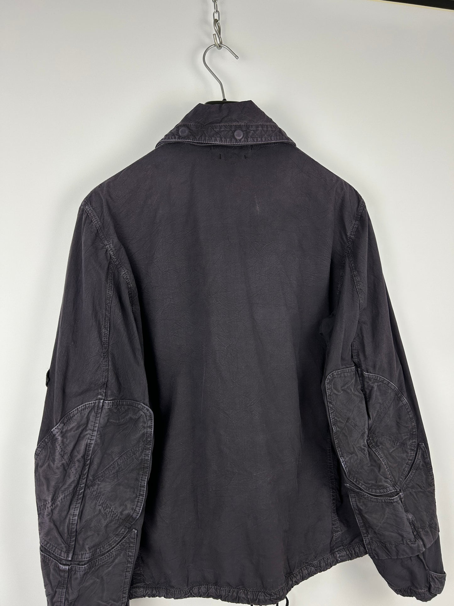 Giacca blu navy vintage Paul Harvey Stone Island con toppa sui gomiti - Taglia M