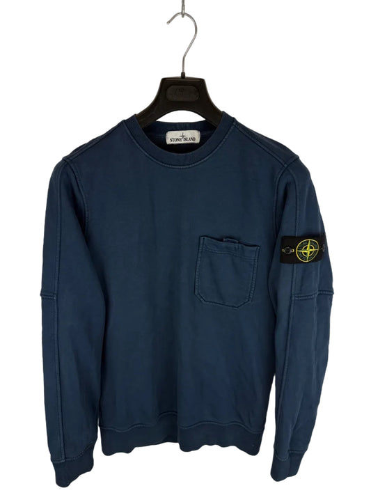 Felpa blu con taschino sul petto Stone Island - Taglia S