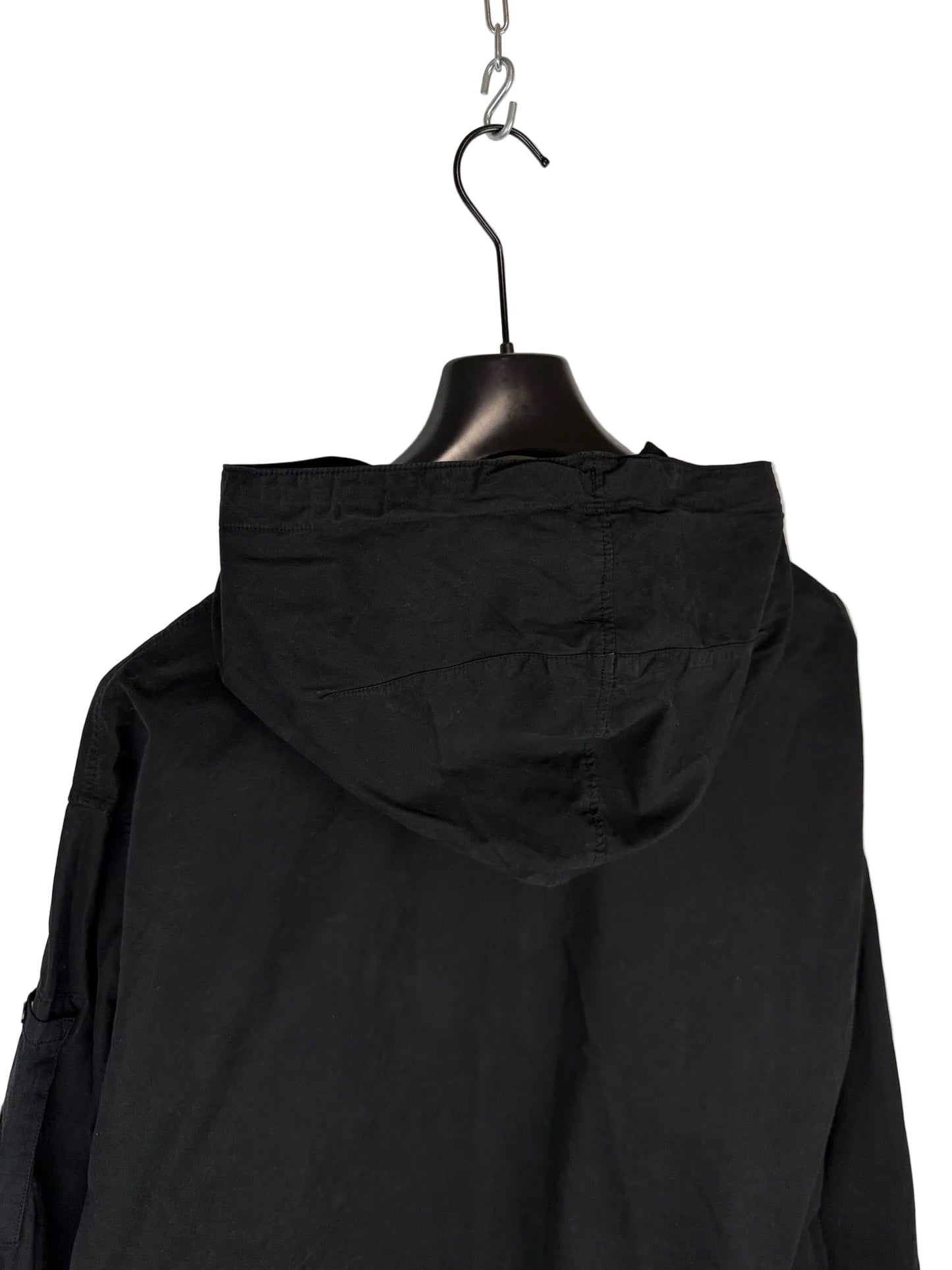 Giacca nera con zip e cappuccio C.P. Company (nuova con cartellino) - Taglia L, XL, XXL