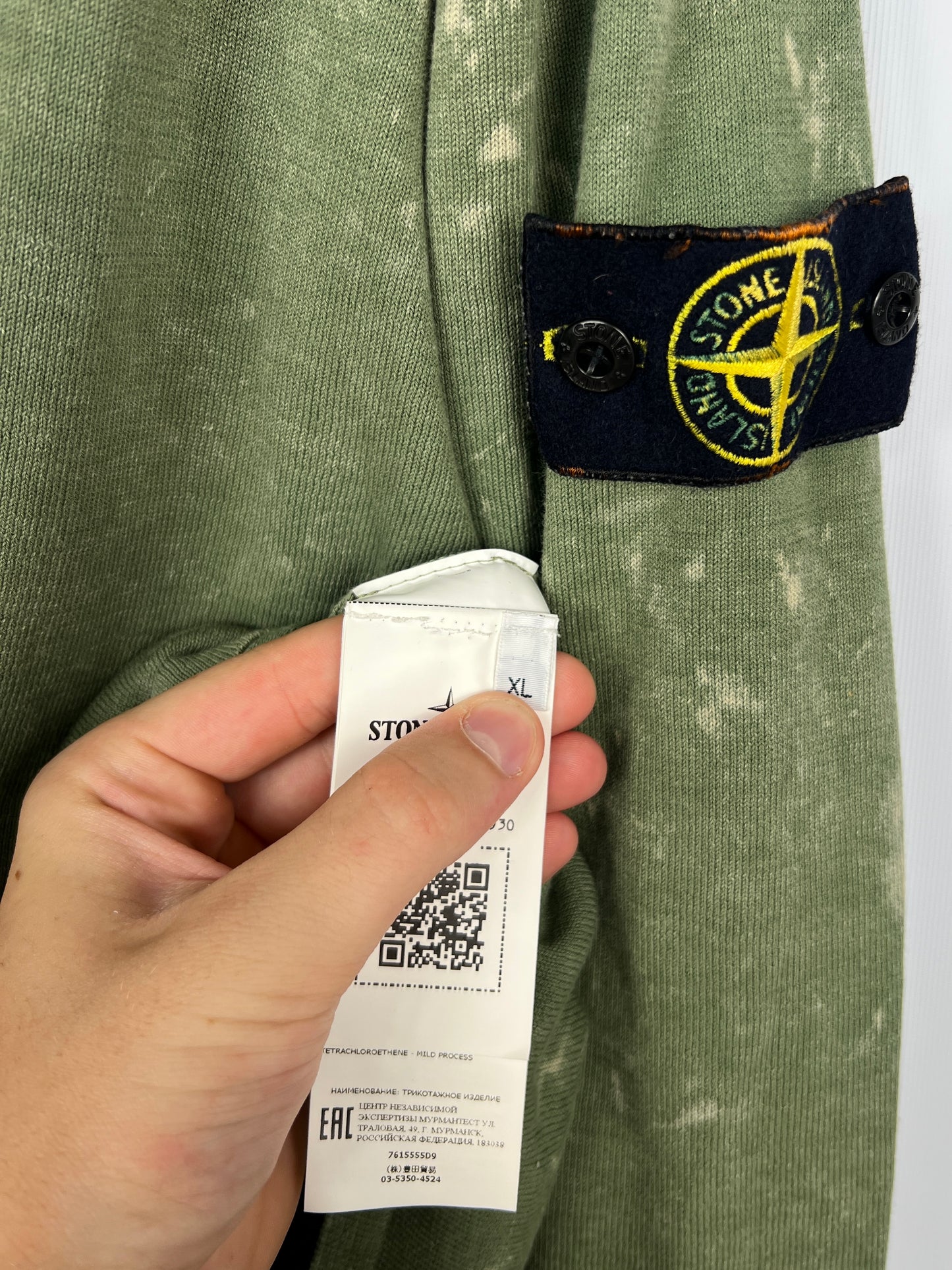 Maglioncino verde tie dye Stone Island - Taglia XL