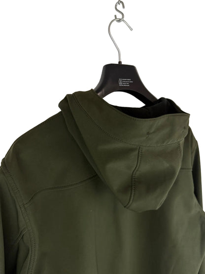 Giacca Soft Shell-R verde oliva con zip e cappuccio Stone Island - Taglia XL