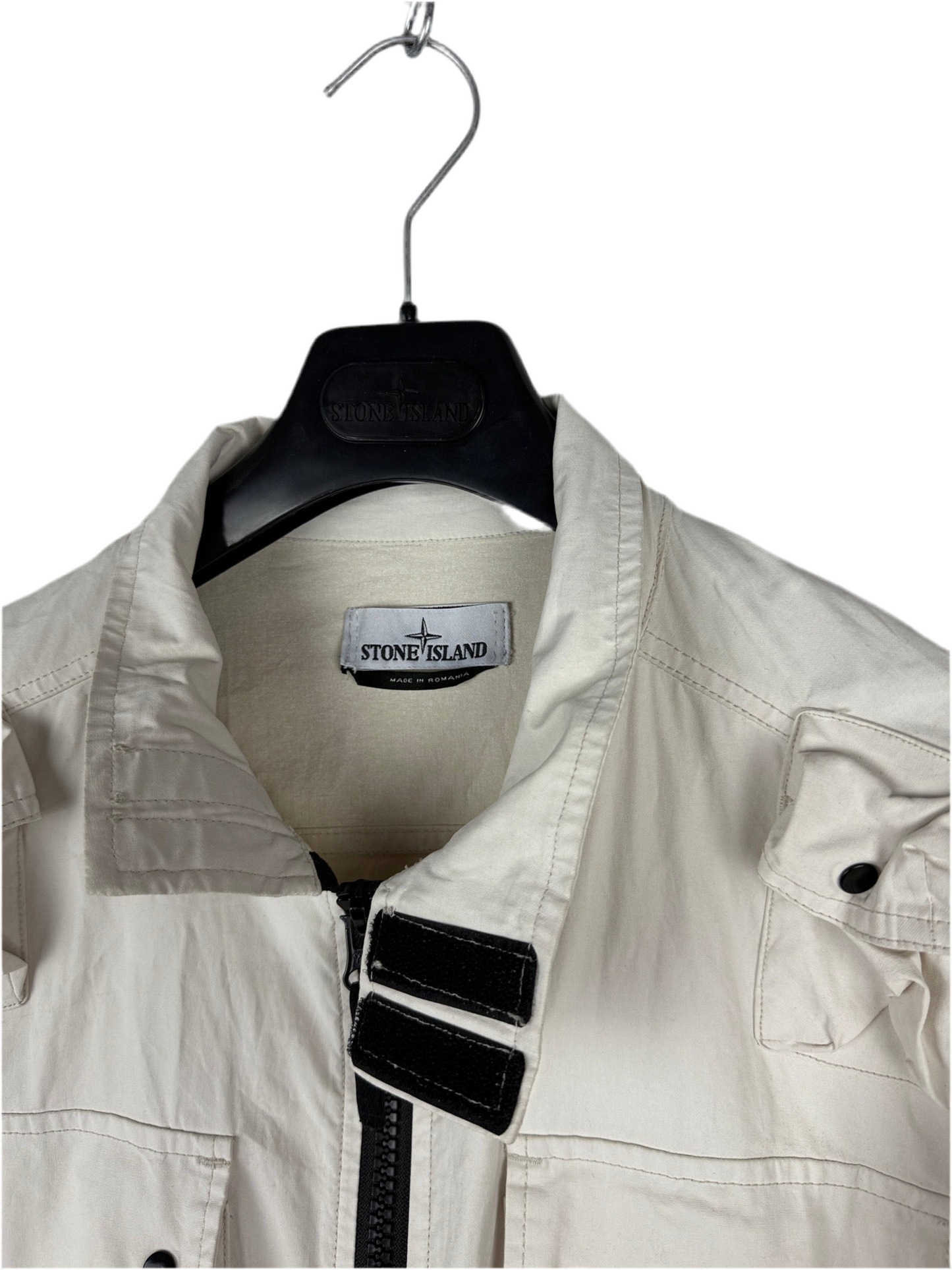 Giacca bianco-panna Canvas Placcato Stone Island - Taglia M