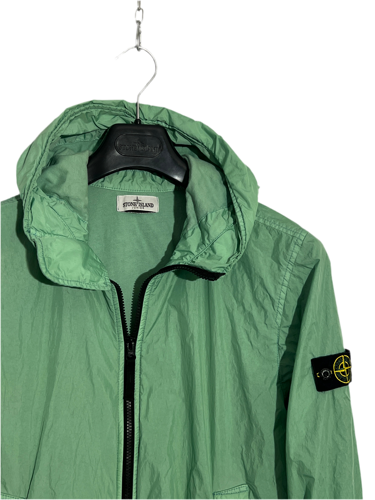 Giacca verde menta con zip e cappuccio Stone Island - Taglia Junior (14 anni, 170cm)