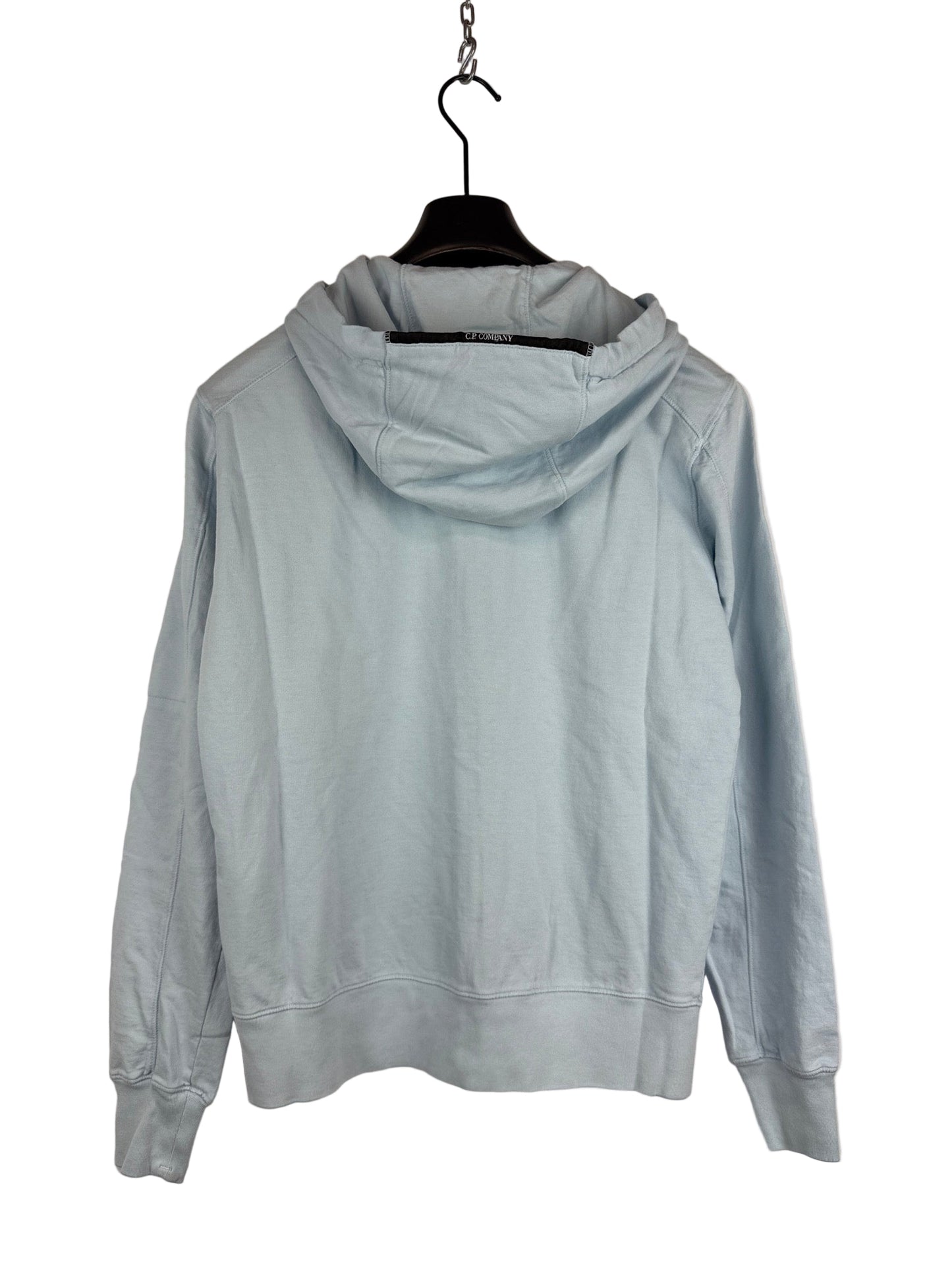 Felpa con zip e cappuccio azzurra C.P. Company (nuova con cartellino) - Taglia M