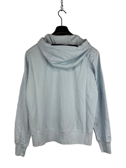 Felpa con zip e cappuccio azzurra C.P. Company (nuova con cartellino) - Taglia M