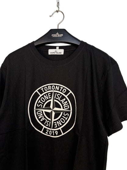 Promotional black t-shirt from the Toronto Stone Island shop - Size L