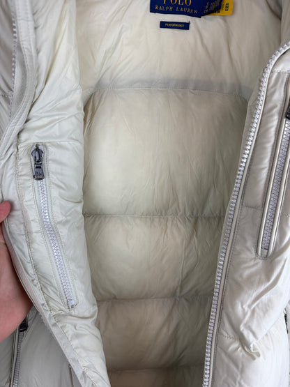 Polo Ralph Lauren Gorham Cream-White Puffer Jacket - Size S