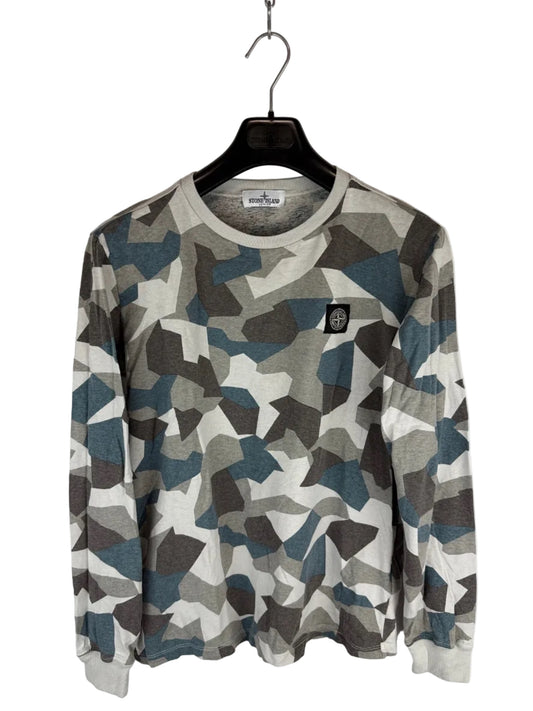 T-shirt a maniche lunghe con fantasia Stone Island - Taglia Junior (14 anni, 170cm)