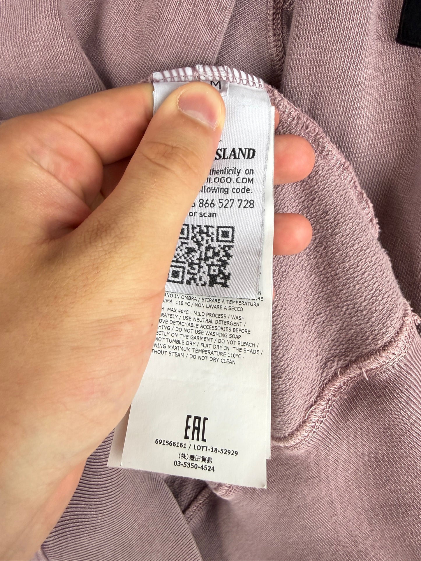 Felpa viola con cappuccio Stone Island - Taglia M
