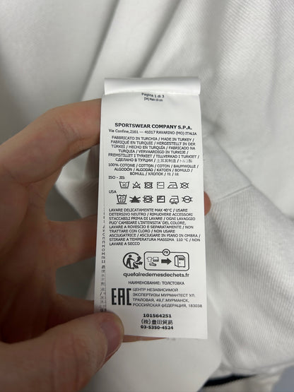 Felpa bianca con zip e cappuccio Stone Island - Taglia XL