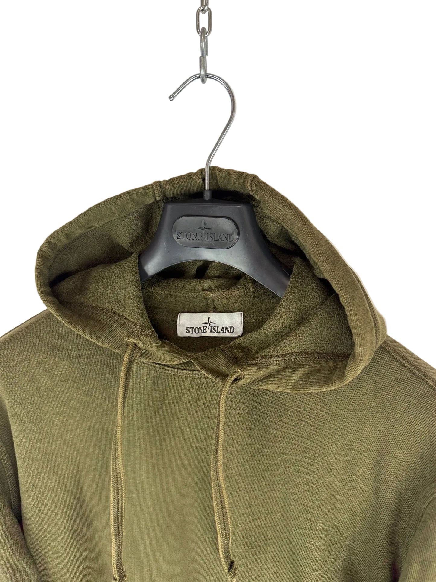 Felpa verde kaki con cappuccio Stone Island - Taglia L