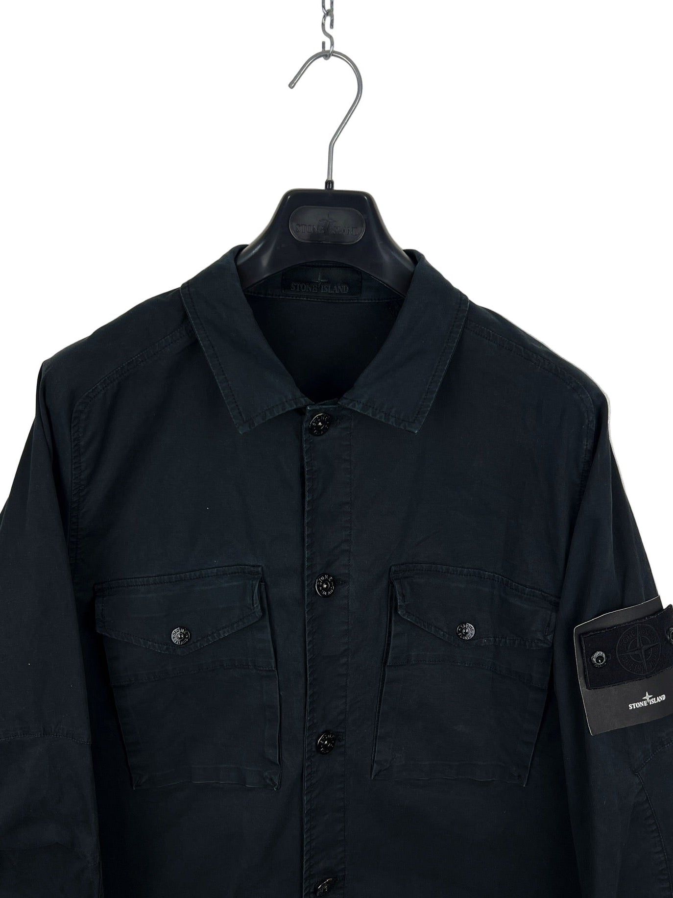 Overshirt nera Stone Island Ghost - Taglia XL