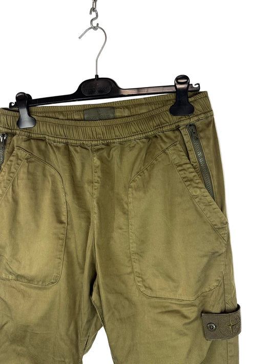 Pantaloni cargo Ghost verdi oliva Stone Island - Taglia W31