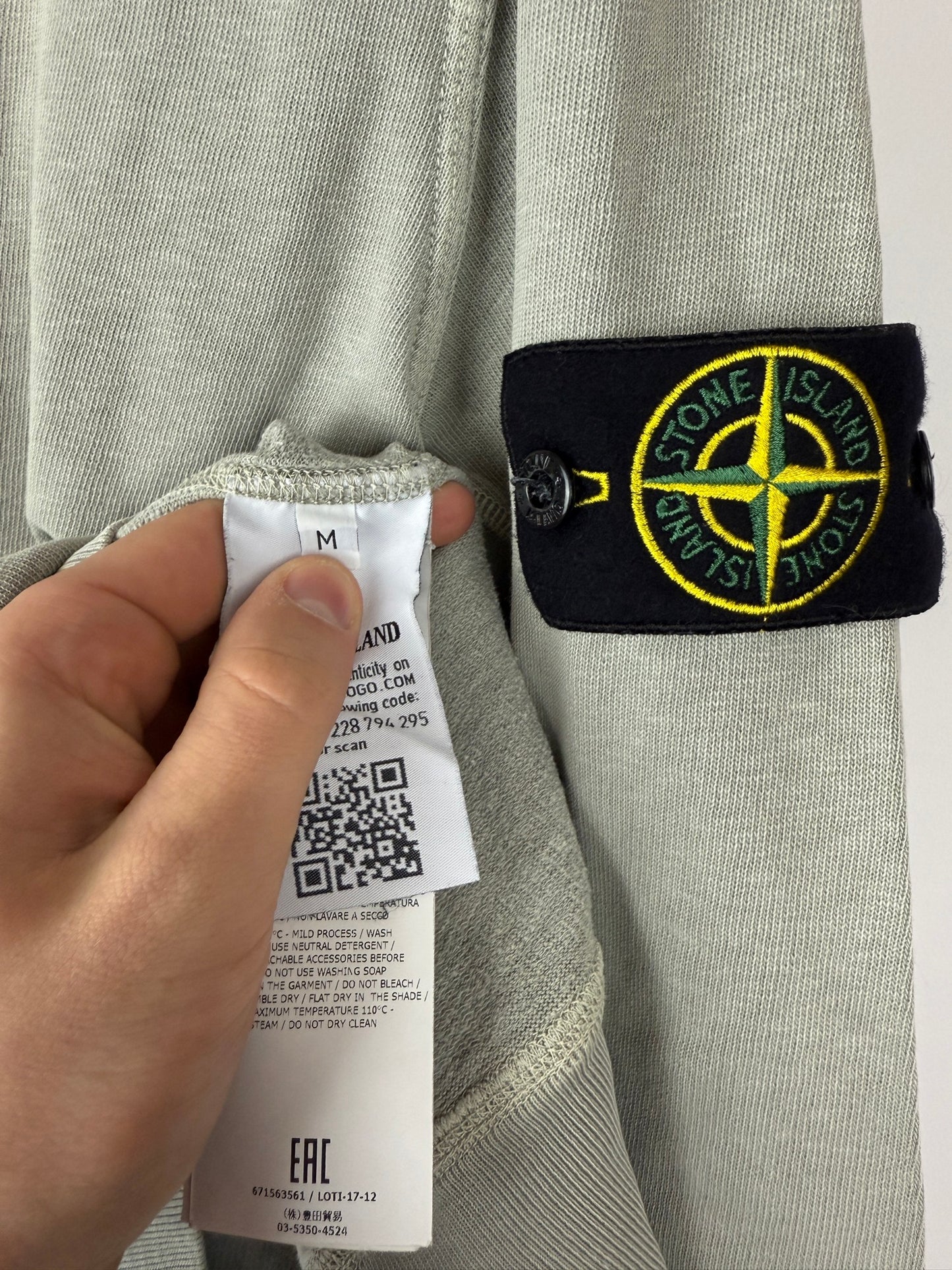 Felpa verde salvia Stone Island - Taglia M