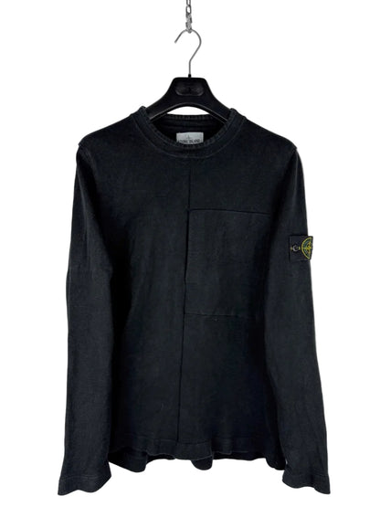 Maglione nero con taschino sul petto Stone Island - Taglia L