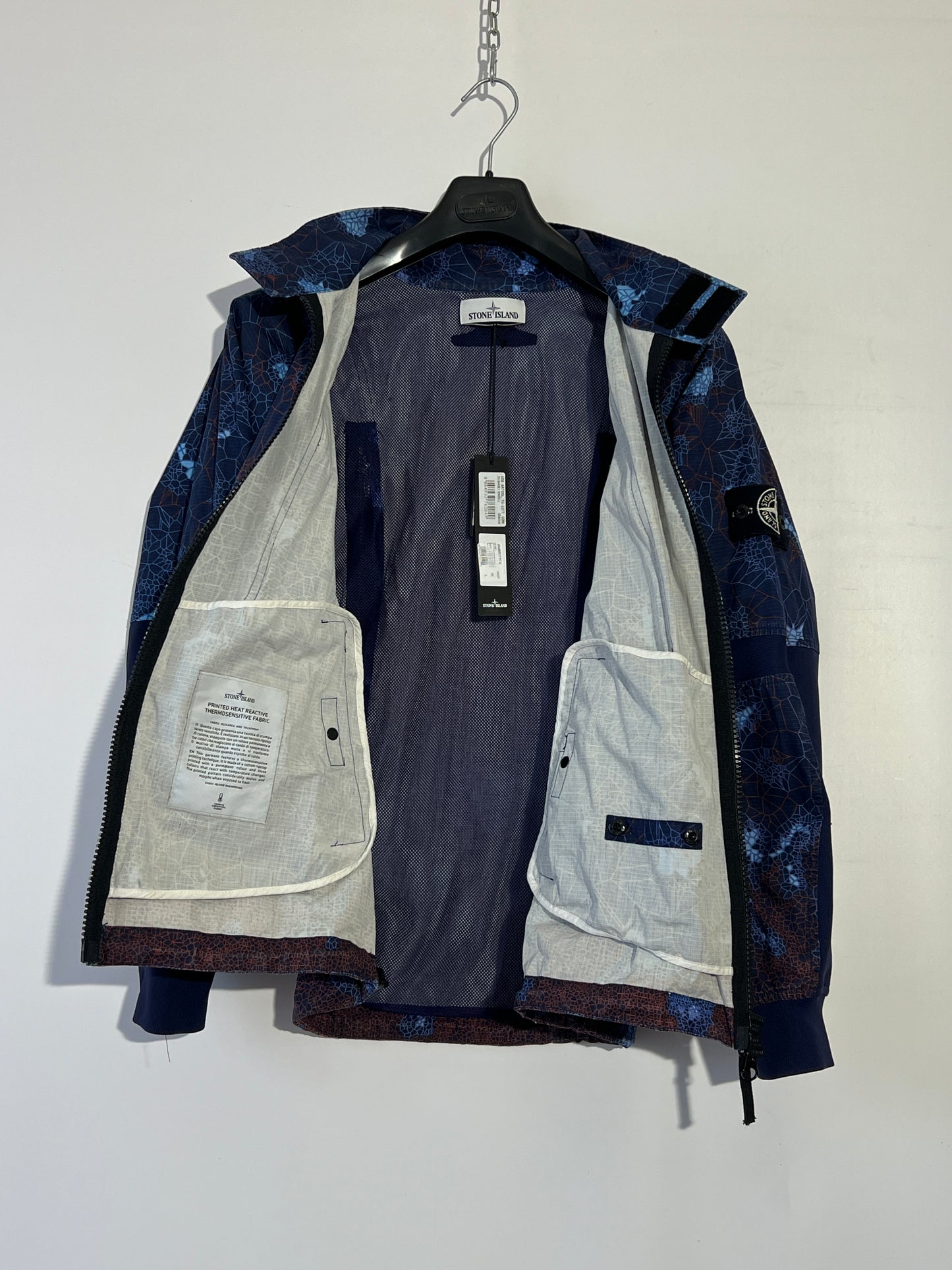 Giacca blu Stone Island Printed Heat Reactive Thermosensitive Fabric (nuova con cartellino) - Taglia L