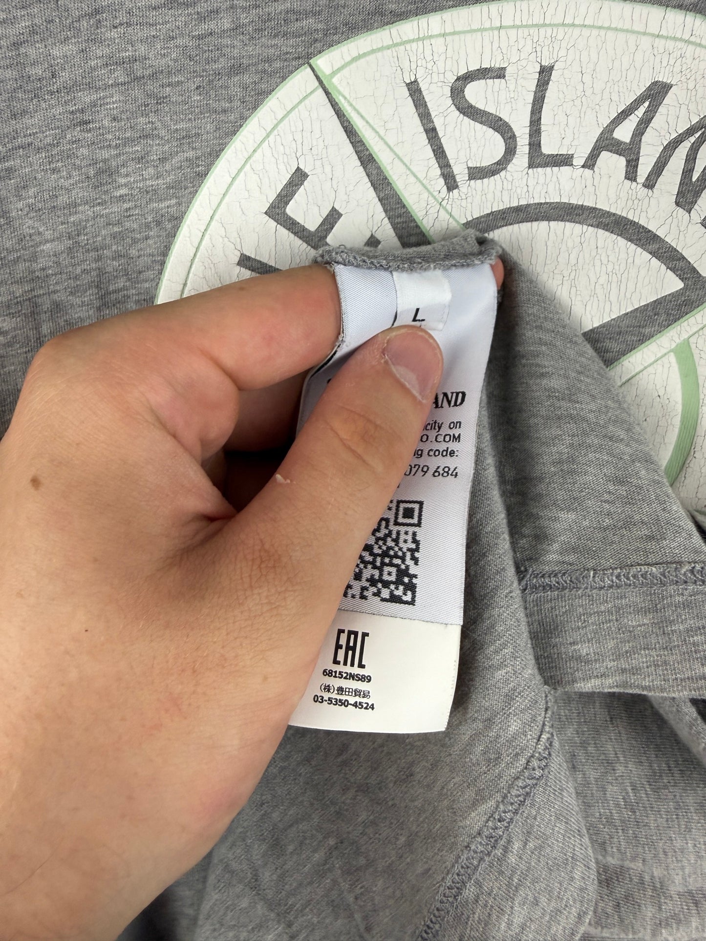 T-shirt grigia Stone Island - Taglia L