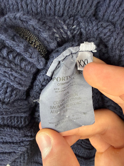 Maglione Vintage blu con zip Stone Island - Taglia XXL