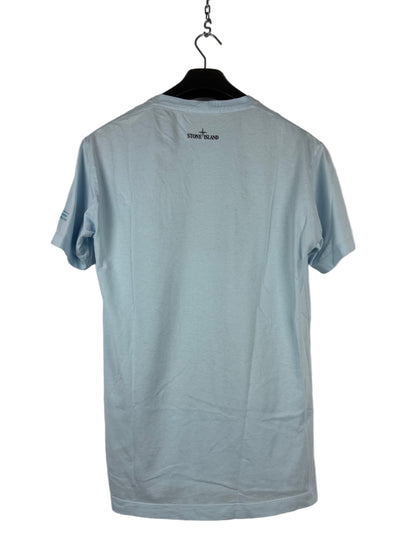 T-shirt azzurra con stampa Stone Island - Taglia M