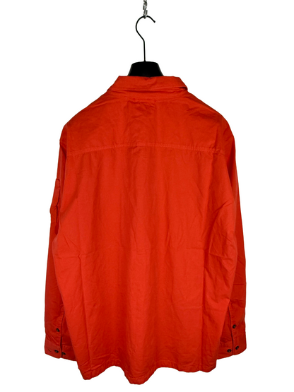 Overshirt arancione con chiusura a zip C.P. Company (nuova con cartellino) - Taglia 3XL