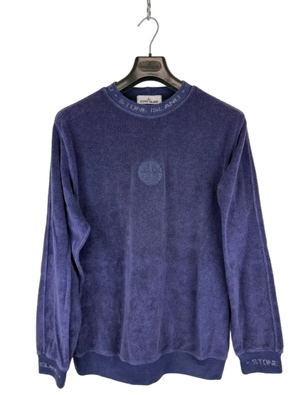 Maglione blu violaceo in ciniglia Stone Island - Taglia L