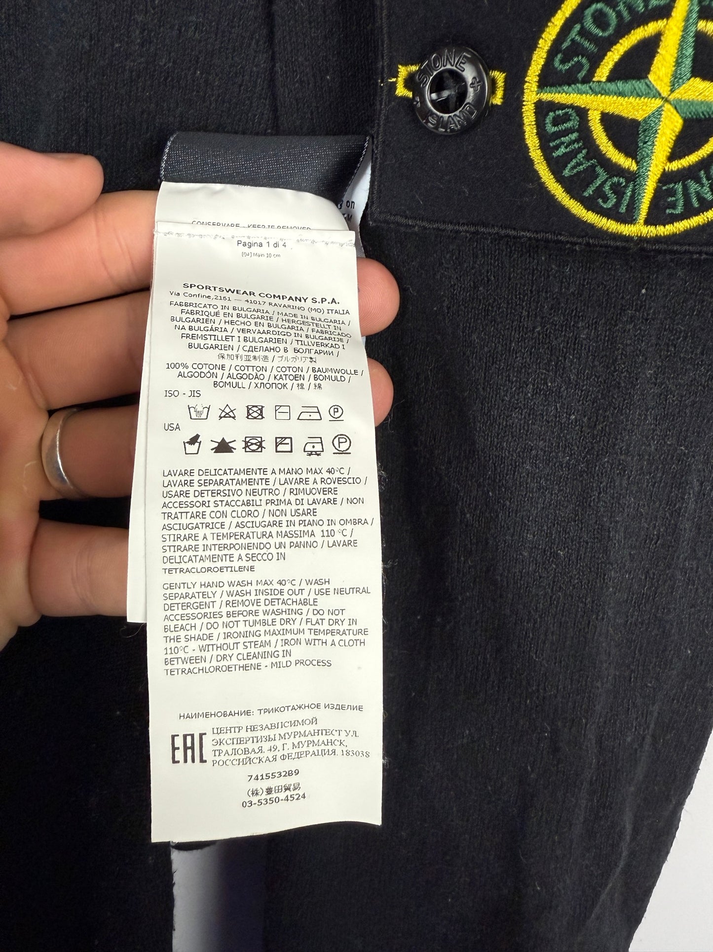 Maglione nero Stone Island - Taglia XL