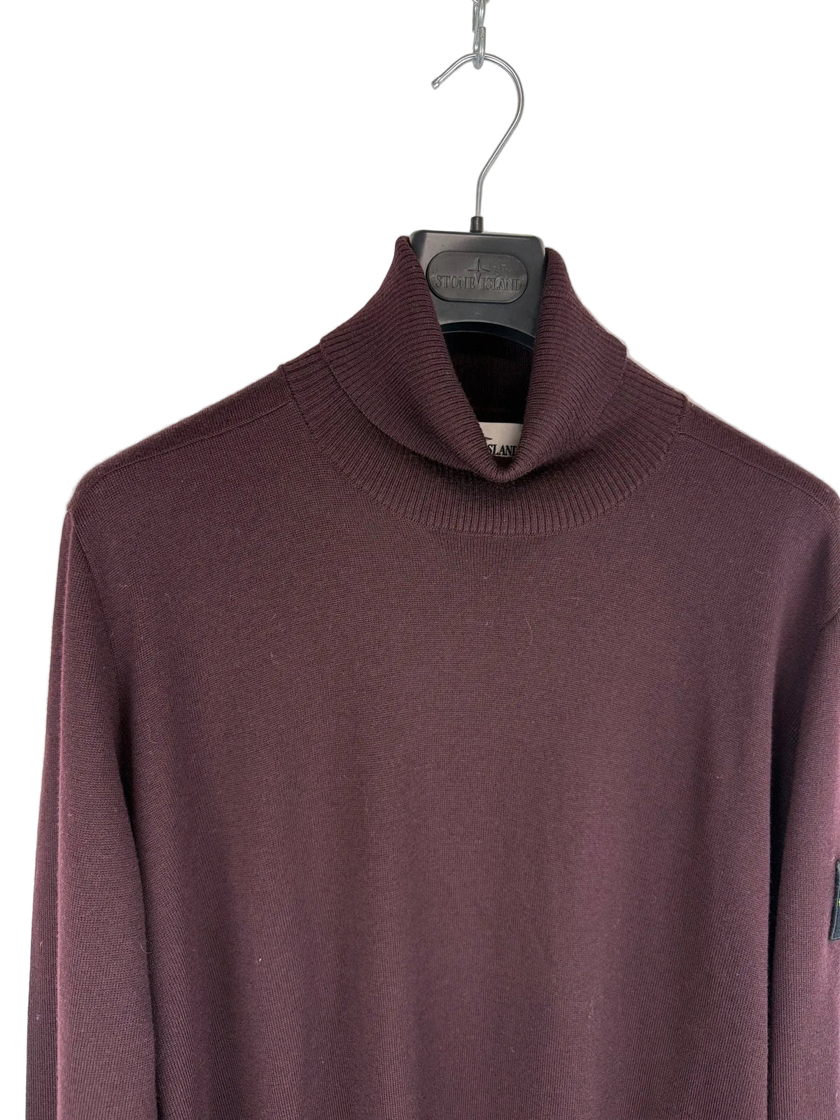 Bordeaux Stone Island Crewneck Sweater - Size L