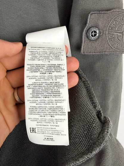 Felpa Ghost grigia con cappuccio regolabile Stone Island - Taglia M