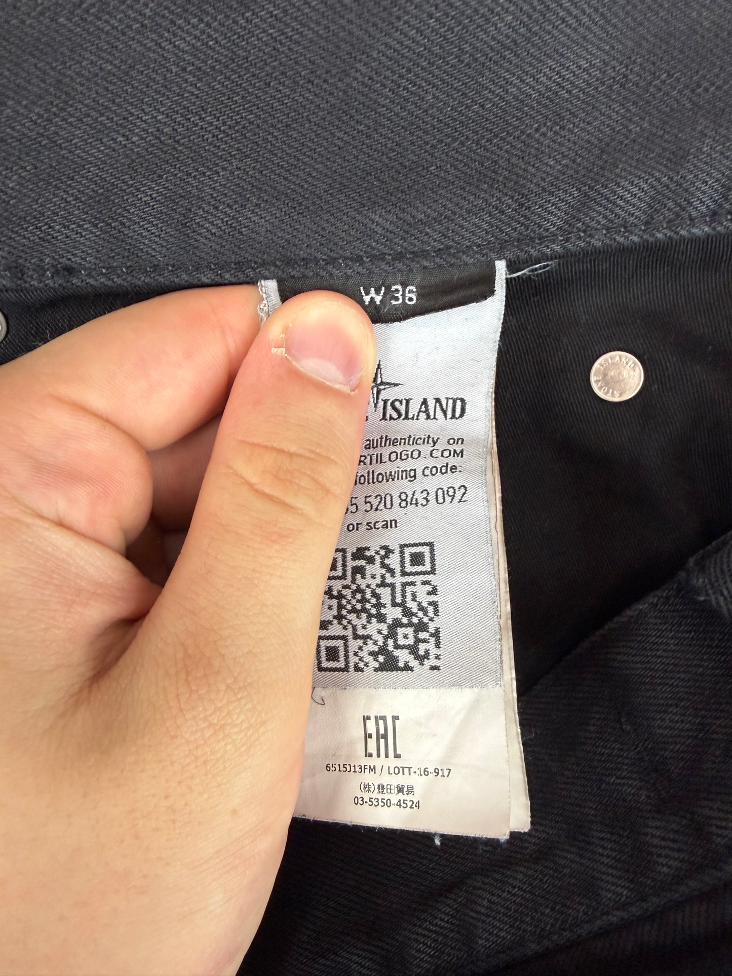 Jeans neri Stone Island - Taglia W36