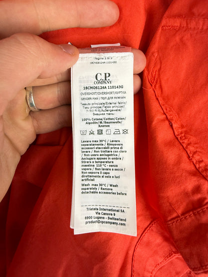 Overshirt arancione con chiusura a zip C.P. Company (nuova con cartellino) - Taglia 3XL